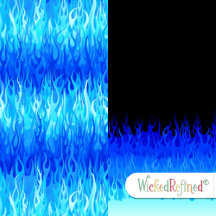 Blue Hot Rod Flames pattern & edge 