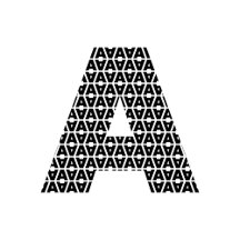 Bold Letter A-Z Pattern Alphabet