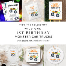 Wild One 1st Birthday Monster Car Trucks