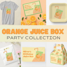 Orange Juice Box Birthday Party