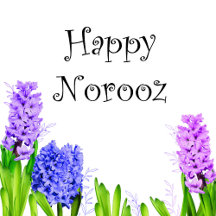 Purple Blue Pink Hyacinth Flowers Happy Norooz