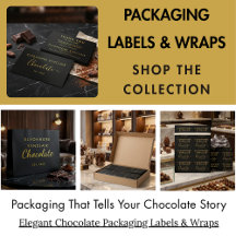 Elegant Chocolate Packaging Labels & Wraps