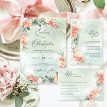 87 Rose Gold Floral Romantic Set