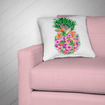 Bold Tropical Floral Pineapple