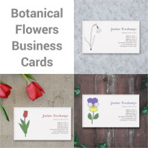 Botanical Flowers Business Cards