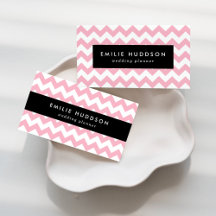 Pink Zigzag Business Cards Collection