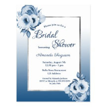 Bridal Shower - blue florals