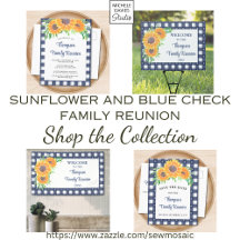 Sunflower Blue Check Family Reunion Collection