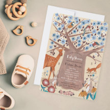 Woodland tree animals baby shower