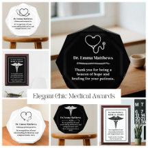Elegant Chic Acrylic Awards For Doctors And Nurses