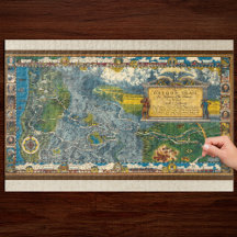 Vintage 1932 Oregon Trail Restored Map