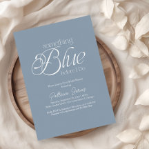 Something Blue Typography Bridal Shower 
