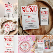 XOXO Hugs & Kisses - Valentine's Day 1st Birthday