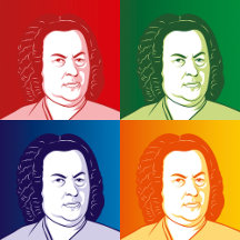 Johann Sebastian Bach in Cartoon Style