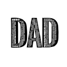 DAD Word Cloud Art - Father's Day Hero Gift
