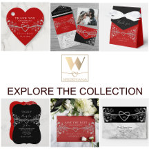 Gothic Black and Red Wedding Invitation Suite