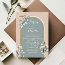 Wedding Neutrals Vintage Cotton Leaves Peach