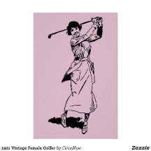 1921 Vintage Female Golfer