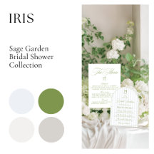 Iris • Sage & Beige Bridal Shower Invitation Suite