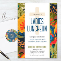 Ladies Church Luncheon Bold Abstract Floral