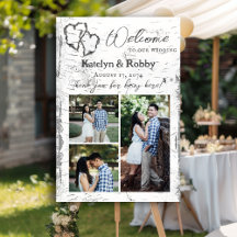 Photo Wedding Welcome Signs