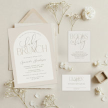 Creamy Neutrals Baby Shower & Brunch Collection