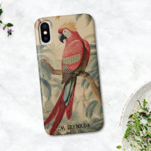 Vintage Antique Style Parrots in Nature