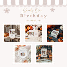 Framed Ghost & Cat Halloween 1st Birthday