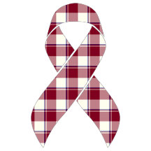 Head and Neck Cancer Awareness Plaid, Burgundy