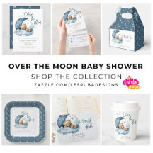 Over the Moon Teddy Bear Baby Shower
