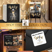 Retro Disco Boogie Gold 60th Birthday Supplies