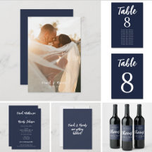 Just Love - Navy Blue Simple Minimalist Modern