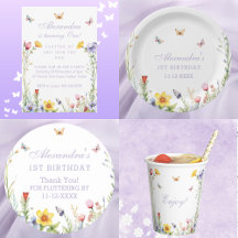 WILDFLOWER AND BUTTERFLIES 1ST BIRTHDAY