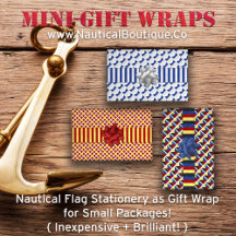 Nautical Wrapping Paper   Full Rolls + Mini Sheets