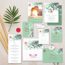MINT GREEN BAMBOO LEAVES | ASIAN CHINESE WEDDING