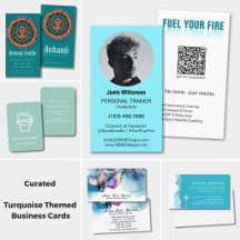 Curated | Turquoise Professional Business Cards