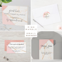 Modern Pink and Gold Marble Business Collection