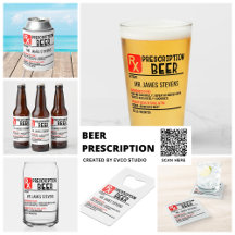 Funny Beer Prescription Personalized Name