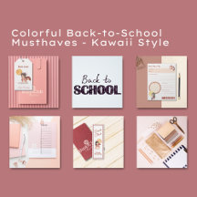 Kawaii Classroom Stationery & School Supplies for 