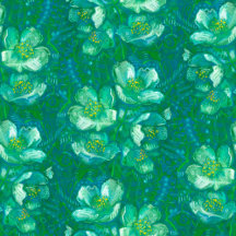 "Jasmine Bloom" Painting & Vintage Floral Pattern