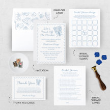 Fresh Off The Market Bridal Shower Blue Collection