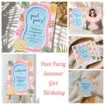 Pool Party Summer Girl Birthday