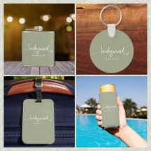 Modern Minimalist | Sage Green Bridesmaid Gifts