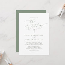 Olive Green Minimalist Wedding Suite