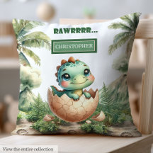 Hatching soon dinosaur baby pillows #100B
