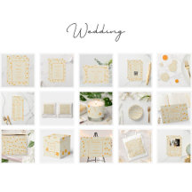  Orange Beige Retro Y2K 70s Flower Pattern Wedding