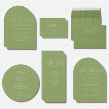 Elegant Green Pinstripe Wedding