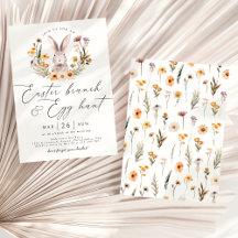 Bunny Wildlower Floral Spring Summer Easter 