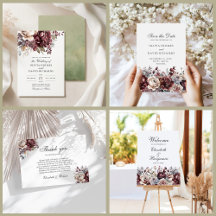 Sage Green Boho Floral Wedding Collection
