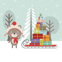 Woodland Bear Christmas